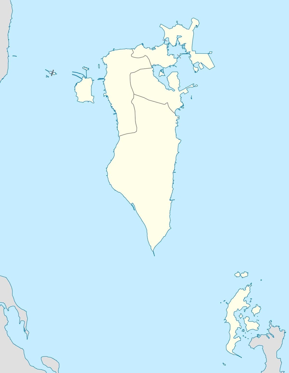 แผนที่ของแผนที่บาห์เรนเว็กเตอร์