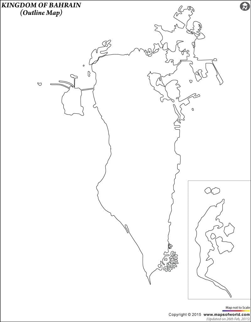แผนที่ของบาห์เรนแผนที่เส้น