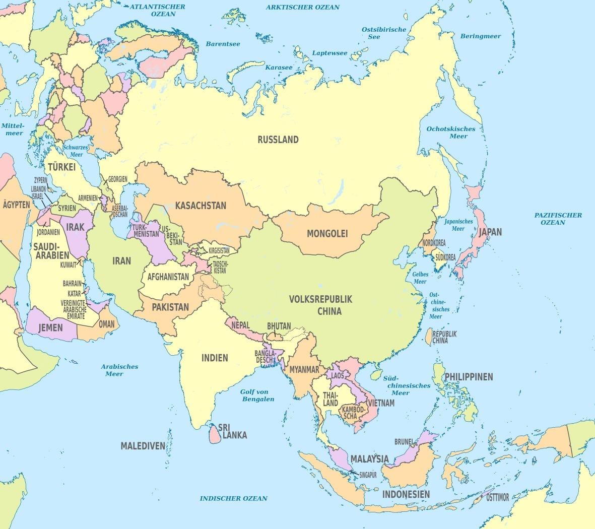 แผนที่ของบาห์เรียนเอเชีย