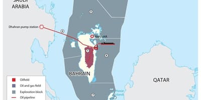 แผนที่ของบาห์เรนช่วงตึก